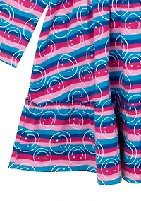 Toddler Girls Smiley Printed Dress
