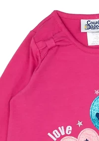 Toddler Girls Smiley Faces Graphic T-Shirt