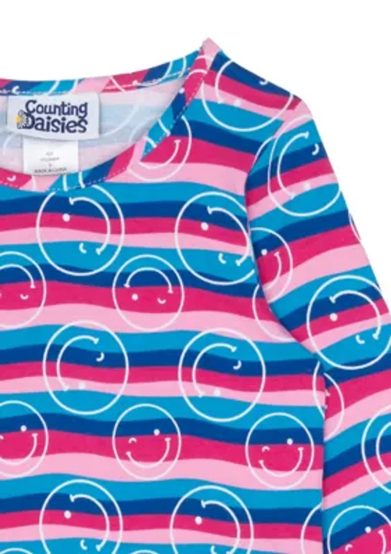 Toddler Girls Smiley Printed Dress