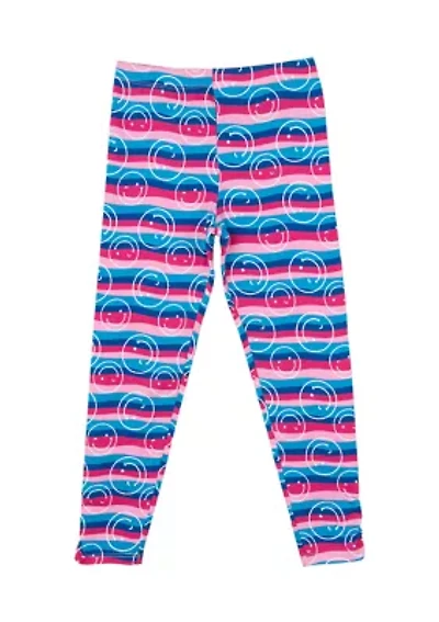 Toddler Girls Smiley Printed Leggings