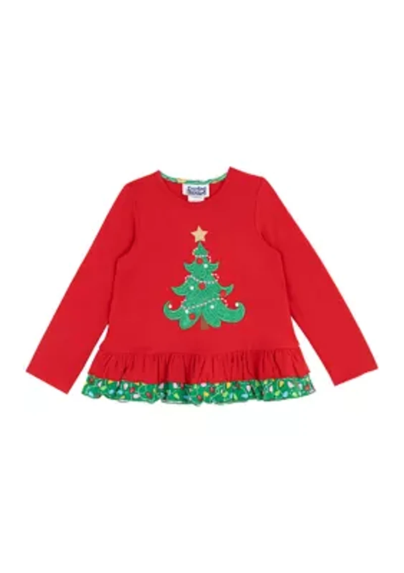 Toddler Girls Long Sleeve Tree Graphic T-Shirt