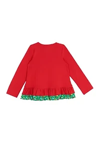 Toddler Girls Long Sleeve Tree Graphic T-Shirt