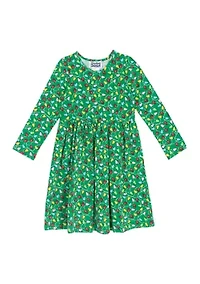 Toddler Girls Long Sleeve Tree Lights Dress