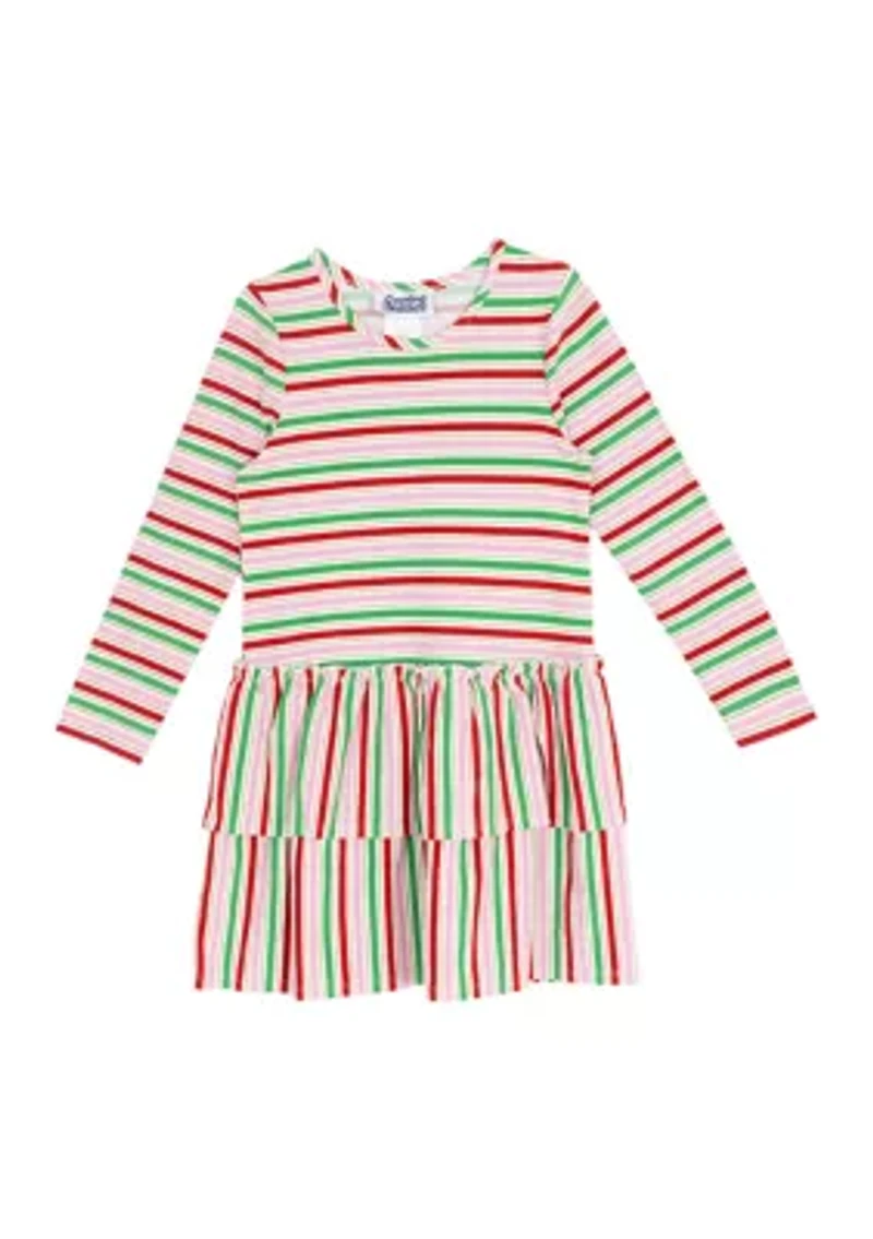Toddler Girls Long Sleeve Stripe Dress