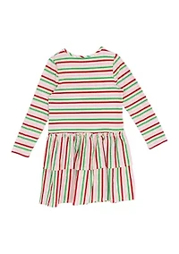 Toddler Girls Long Sleeve Stripe Dress