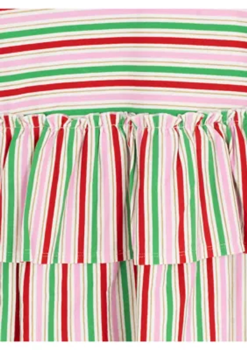 Toddler Girls Long Sleeve Stripe Dress