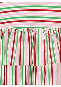 Toddler Girls Long Sleeve Stripe Dress