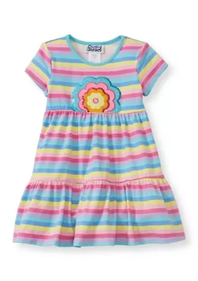 Toddler Girls Striped Tiered Dress