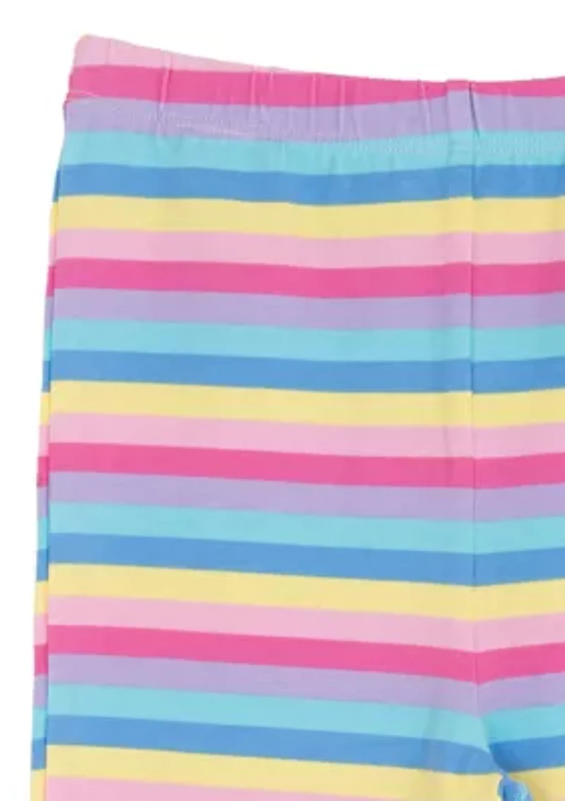 Toddler Girls Printed Striped Leggings