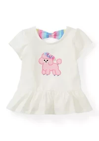 Toddler Girls Knit Poodle Top