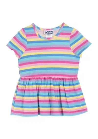 Toddler Girls Short Sleeve Knit T-Shirt