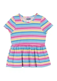 Toddler Girls Short Sleeve Knit T-Shirt