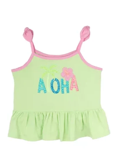 Toddler Girls Aloha Graphic Tank Top