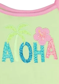 Toddler Girls Aloha Graphic Tank Top