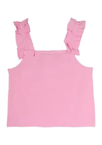 Toddler Girls Flamingo Graphic Ruffle Tank Top