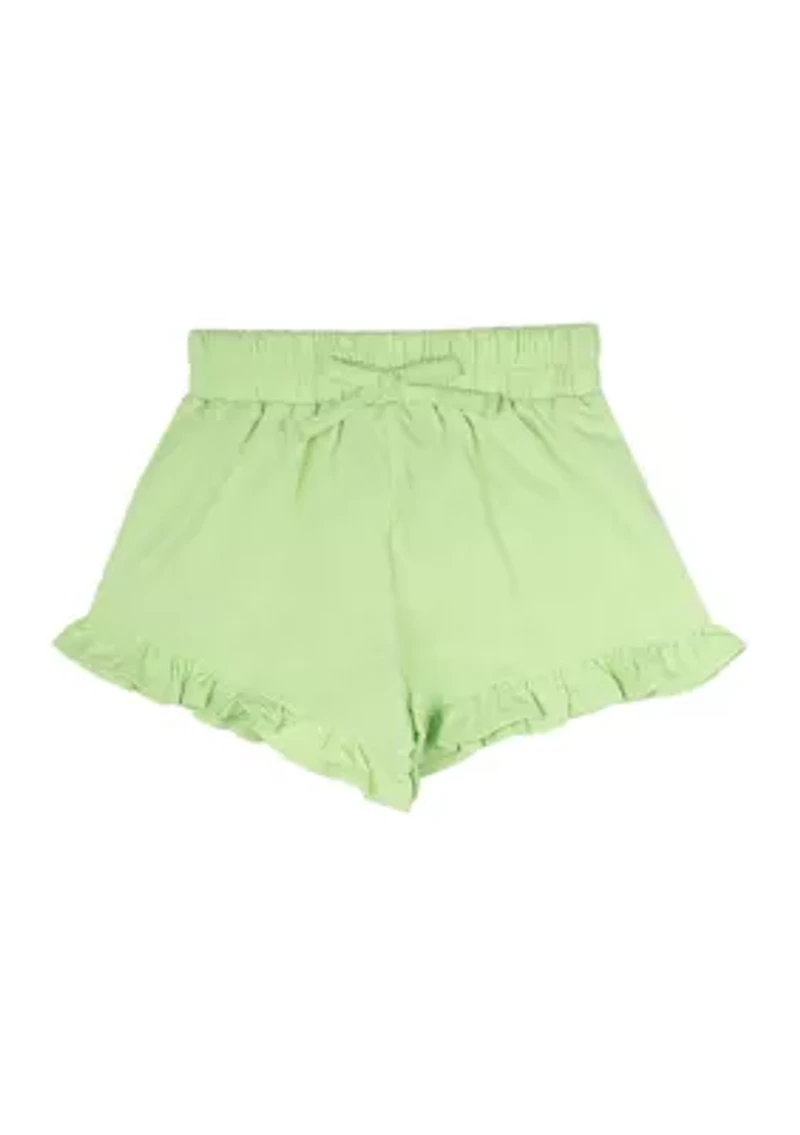 Toddler Girls Solid Flutter Hem Shorts