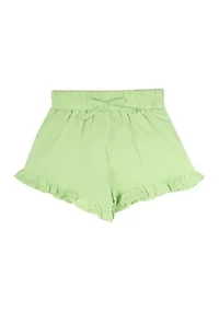 Toddler Girls Solid Flutter Hem Shorts