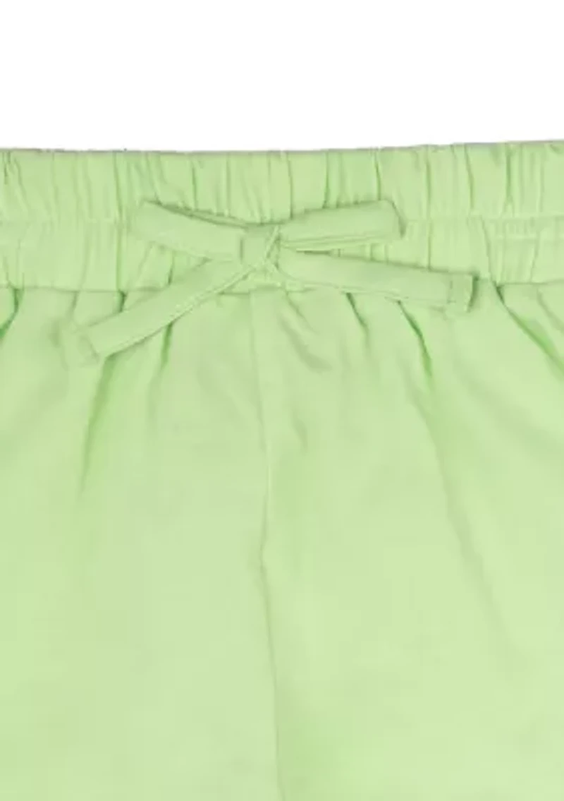 Toddler Girls Solid Flutter Hem Shorts