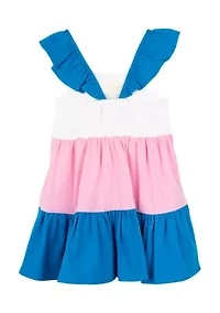 Toddler Girls Flamingo Graphic Tiered Dress