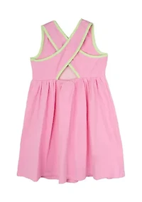 Toddler Girls Flamingo Embroidered Dress