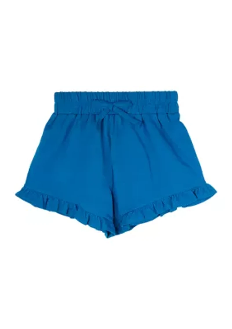 Toddler Girls Solid Flutter Hem Shorts