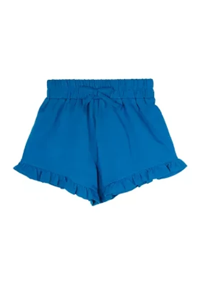 Toddler Girls Solid Flutter Hem Shorts