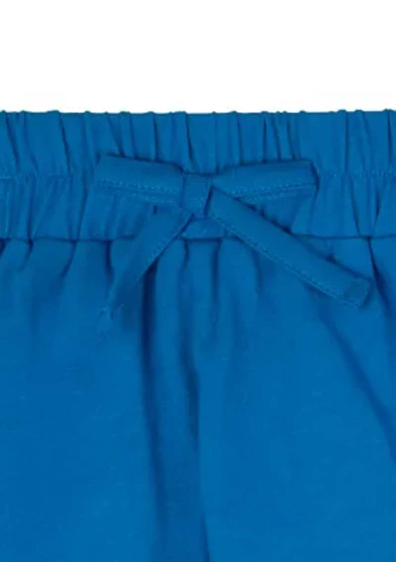 Toddler Girls Solid Flutter Hem Shorts