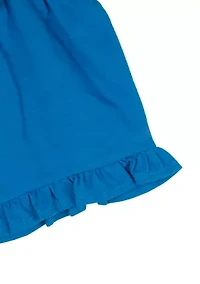 Toddler Girls Solid Flutter Hem Shorts
