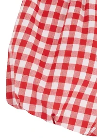 Toddler Girls Gingham Bubble Shorts and Tank Set