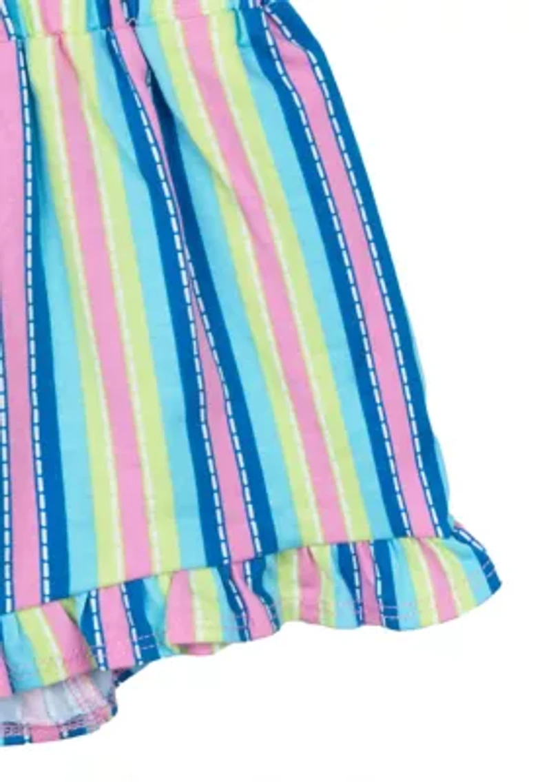 Baby Girls Flamingo Top and Printed Shorts Set