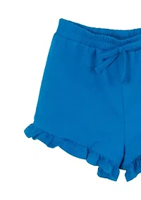 Baby Girls Flamingo Graphic Tank Top and Ruffle Shorts Set