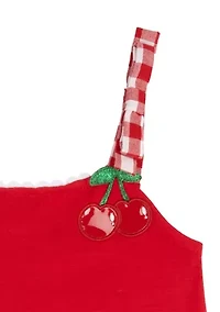 Baby Girls Gingham Bubble Short and Tank Set