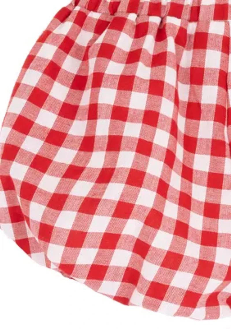 Baby Girls Gingham Bubble Short and Tank Set