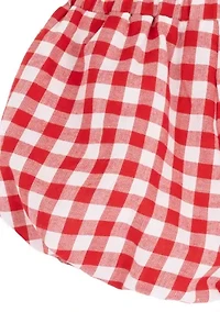 Baby Girls Gingham Bubble Short and Tank Set