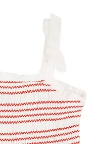 Baby Girls Smocked Tank Top and Denim Shorts Set