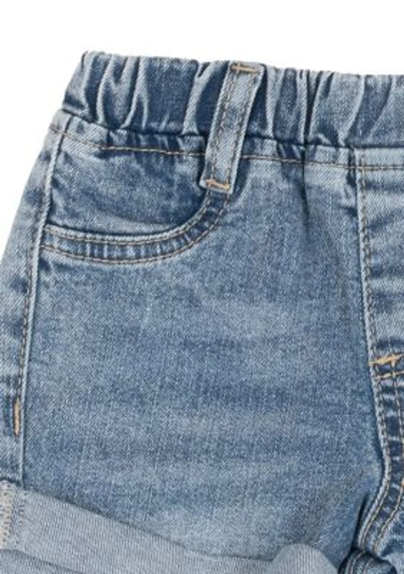 Baby Girls Smocked Tank Top and Denim Shorts Set