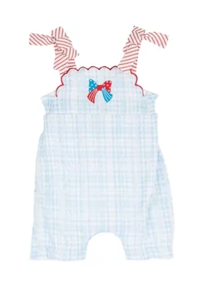 Baby Girls Gingham Romper with Bow
