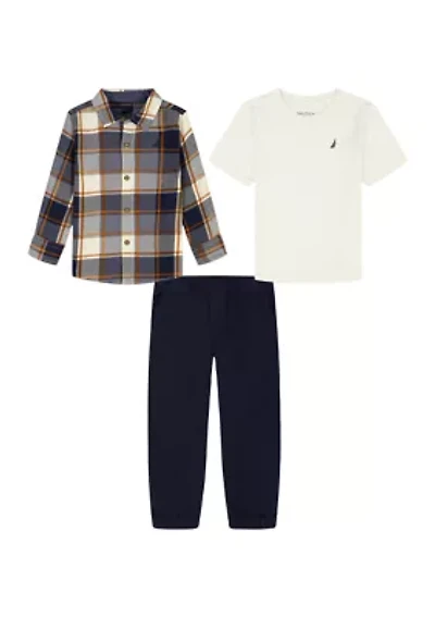 Baby Boys 3-Piece Woven Set