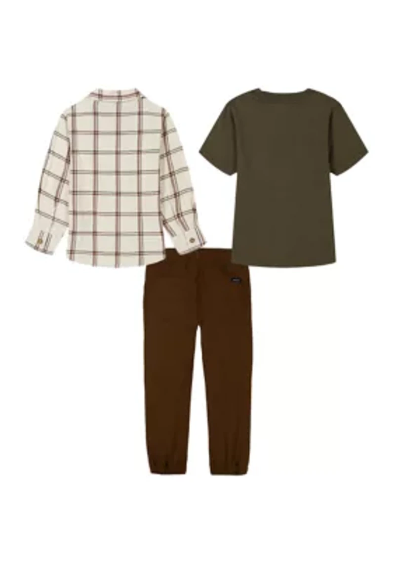 Baby Boys Three Piece Woven Pants Set