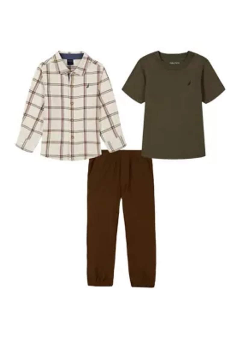 Toddler Boys 3 Piece Woven Pants Set