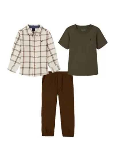 Toddler Boys 3 Piece Woven Pants Set