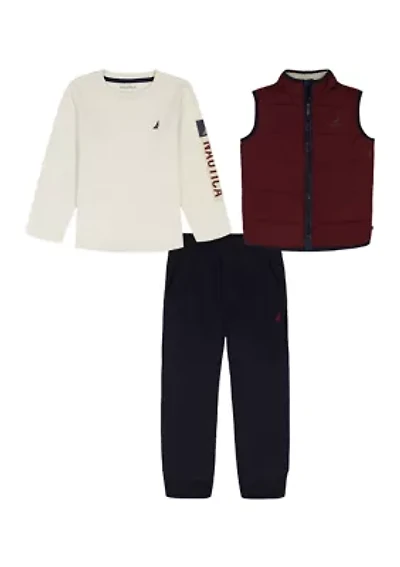 Toddler Boys 3-Piece Vest Set