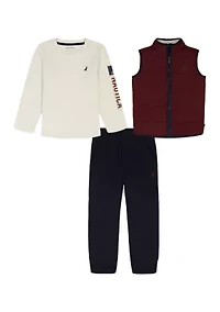 Toddler Boys 3-Piece Vest Set