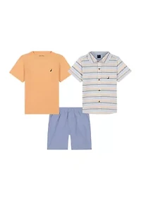 Baby Boys Three Piece Shorts Set