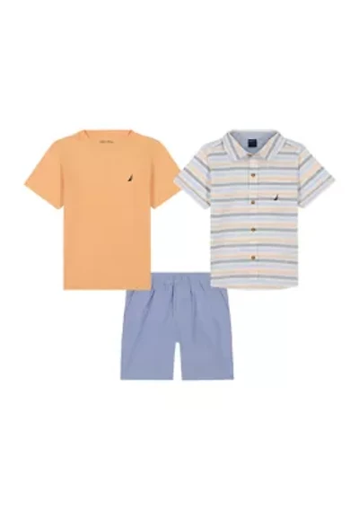 Toddler Boys Three Piece Button Down Set
