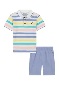Baby Boys Polo Shirt and Shorts Set