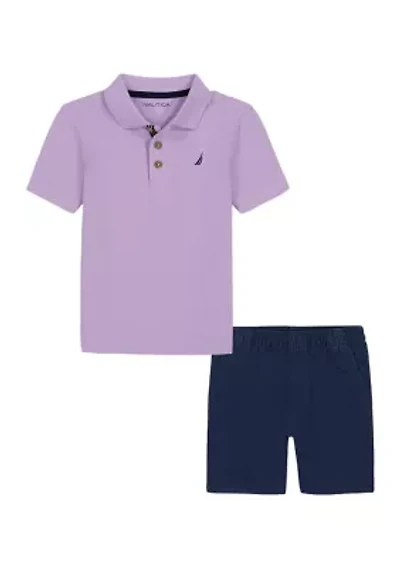 Toddler Boys Polo Shirt and Shorts Set