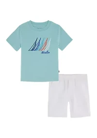 Toddler Boys Graphic Shorts and Shirt Set