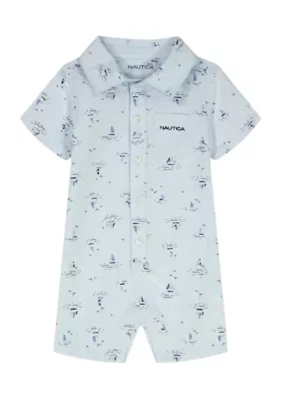 Baby Boys Woven Romper