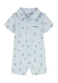 Baby Boys Woven Romper